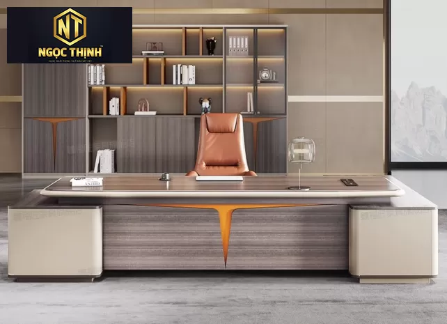 Bàn lãnh đạo có đèn led hình ngôi sao cao cấp